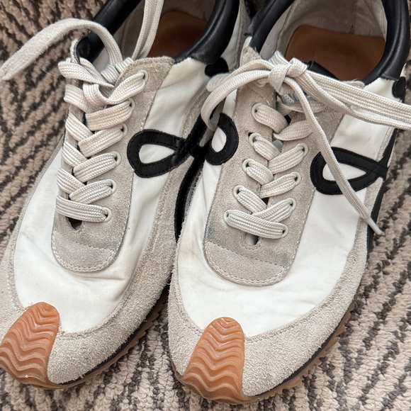 Loewe Women's Black, White, and Tan Sneakers - Picture 2 of 10